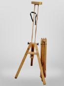 A Cappeletto folding wooden easel.