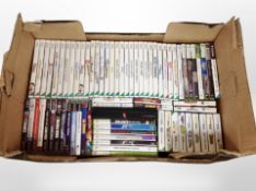 A box of Playstation 3, Xbox 360, Nintendo Wii and Nintendo DS games.