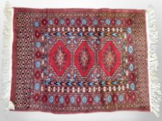 A Lahore Bokhara rug,