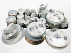 Over 120 pieces of Royal Worcester Woodland tea, coffee, and dinner porcelain.
