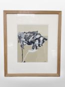 Sarah Le Brolq : Study of a cow, watercolour, 32cm x 26cm.