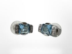 A pair of Swarovski crystal earrings.