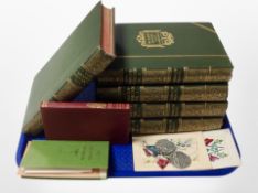 A group of books including The Modern Physician, volumes 1-5 by Dr.