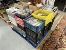 A pallet of several hundred CDs