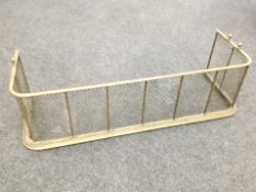 A 19th century brass and steel fire guard,