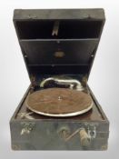 An Antoria tabletop gramophone.