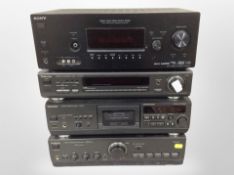 A Sony multichannel AV receiver STR-DG710, a Technics stereo synthesiser tuner,