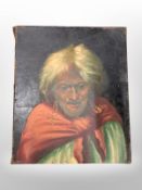 Continental School : Portrait of an Indigenous figure, oil on canvas,