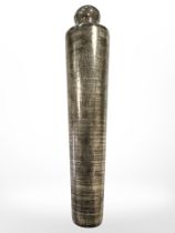 A silver conical flask, London 1901, 190.7g, length 23 cm.