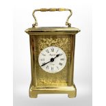 A French brass-cased carriage timepiece signed Bayard,