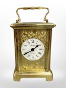 A French brass-cased carriage timepiece signed Bayard,