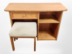A G Plan teak dressing table fitted a drawer,