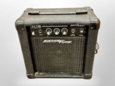 A Starfire mini amplifier with lead