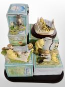 Six Royal Doulton Winnie the Pooh figures, boxed.