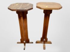 Two Edwardian plant stands,