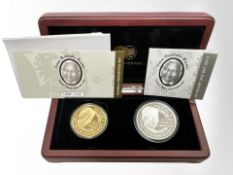 Mint of Norway - Nelson Mandela South Africa Rugby 2 oz set 2011,