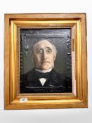 Continental school : Portrait of a gentlemen, oil on canvas laid to board, 29cm x 36cm.