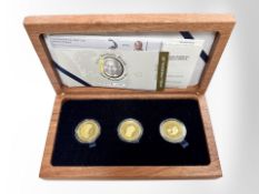Mint of Norway - Mandela Presidential set, limited edition three coin set, each coin 24ct gold 7.