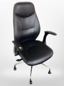 A contemporary swivel computer chair