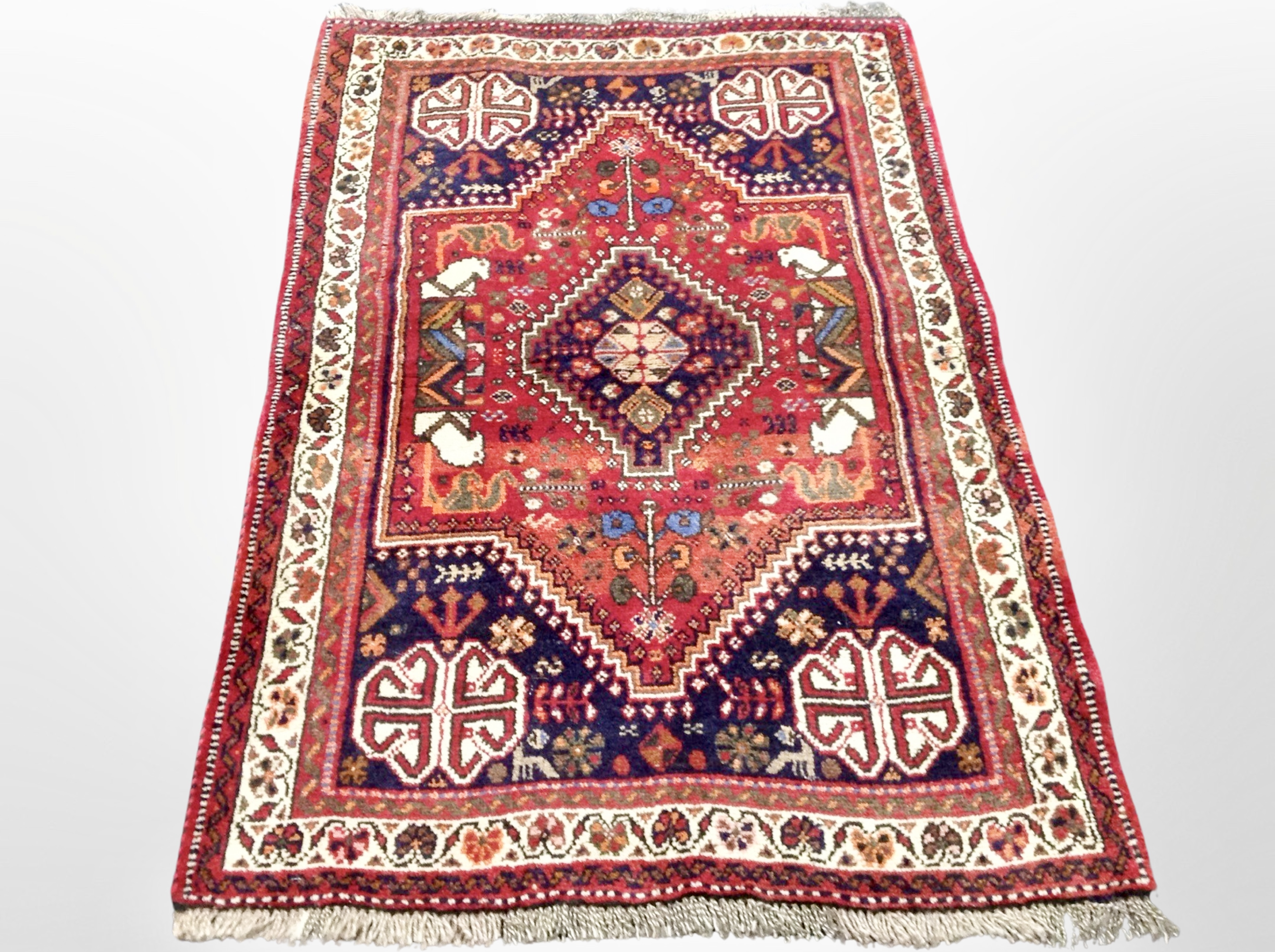 A Kashgai rug, South East Iran, 152cm x 97cm.