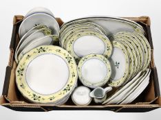 Three boxes of assorted ceramics, including Wedgwood Tuscan Harvest porcelain dinner wares,