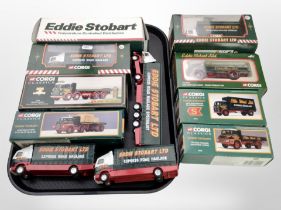 A collection of Corgi Eddie Stobart diecast models.