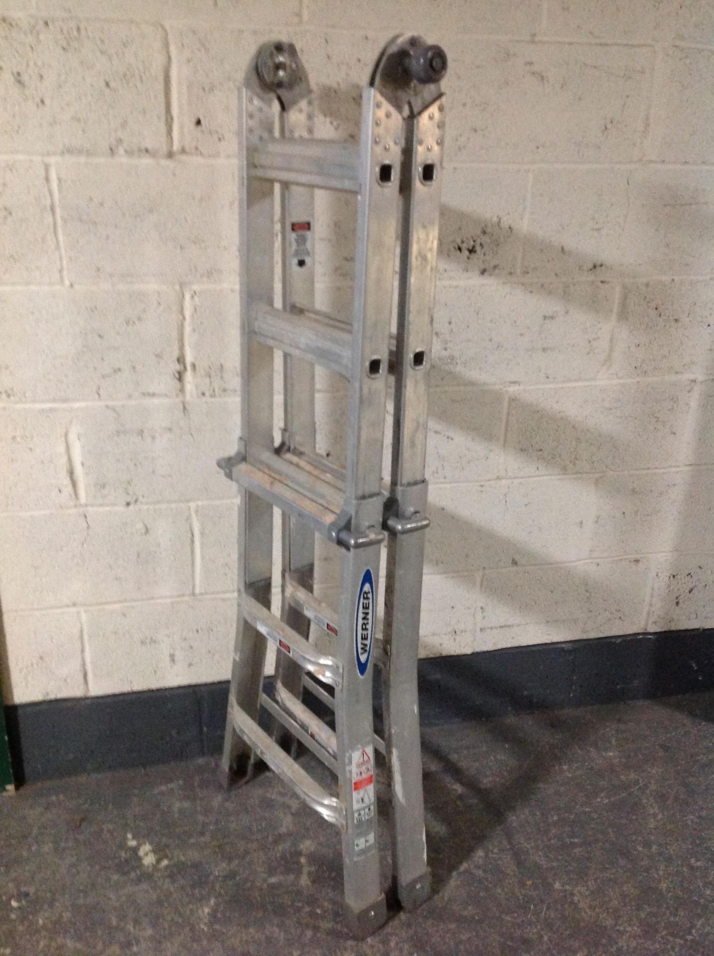 A Werner folding aluminium step ladder