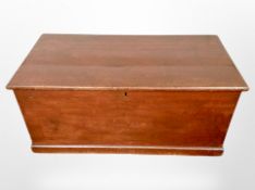 A Victorian pine blanket box,