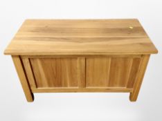 A contemporary oak blanket chest,