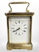 A brass-cased carriage clock signed Matthew Norman, eleven jewel movement with platform escapement,
