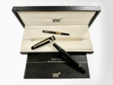 A Mont Blanc Classique fountain pen model 14s, with 14ct white gold nib,
