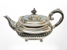 A Victorian silver teapot, James Dixon & Sons Ltd, Sheffield 1898, height 12cm.