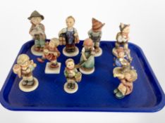 Ten Goebel figures of girls and boys