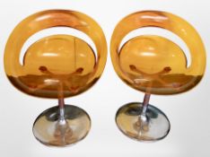 A pair of 'Tina' chairs designed by Arik Levy for Softline, made in Italy, each 77cm high.