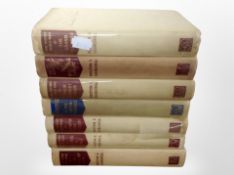 Seven Reprint Society volumes including six volumes of The Second World War by Winston Churchill
