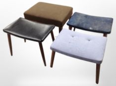 Four 20th-century Scandinavian footstools.
