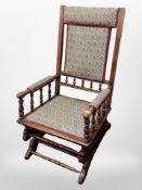 An American-style beech rocking chair.