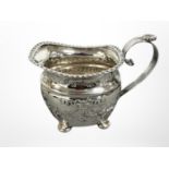 A silver cream jug, Birmingham 1883 CONDITION REPORT: 92.6g.