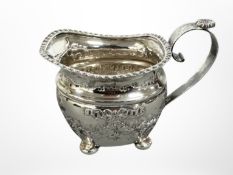 A silver cream jug, Birmingham 1883 CONDITION REPORT: 92.6g.