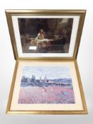A print after Claude Monet and a further print after John William Waterhouse,