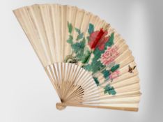 A large decorative oriental-style fan, width 150cm.