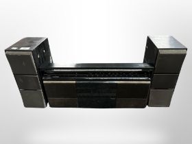 A Bang and Olufsen Beosystem 10, together with a pair of Beovox C75 speakers.