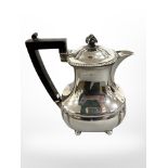 A silver hot water jug, Sheffield 1904. CONDITION REPORT: 381.7g.