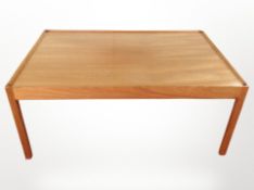 A 20th-century Danish teak rectangular coffee table, 120cm x 80cm x 50cm.