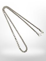Heavy Italian rope silver chain.