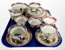 Twenty-one pieces of late 19th-century Imari tea china.