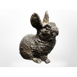 A cast bronze figure of a rabbit,