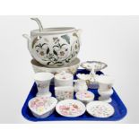 Ceramics including Portmeirion soup tureen and ladle, Wedgwood heart shaped trinket box and dishes,