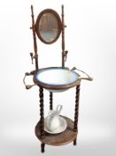 An early 20th-century Danish wash stand, height 132cm.