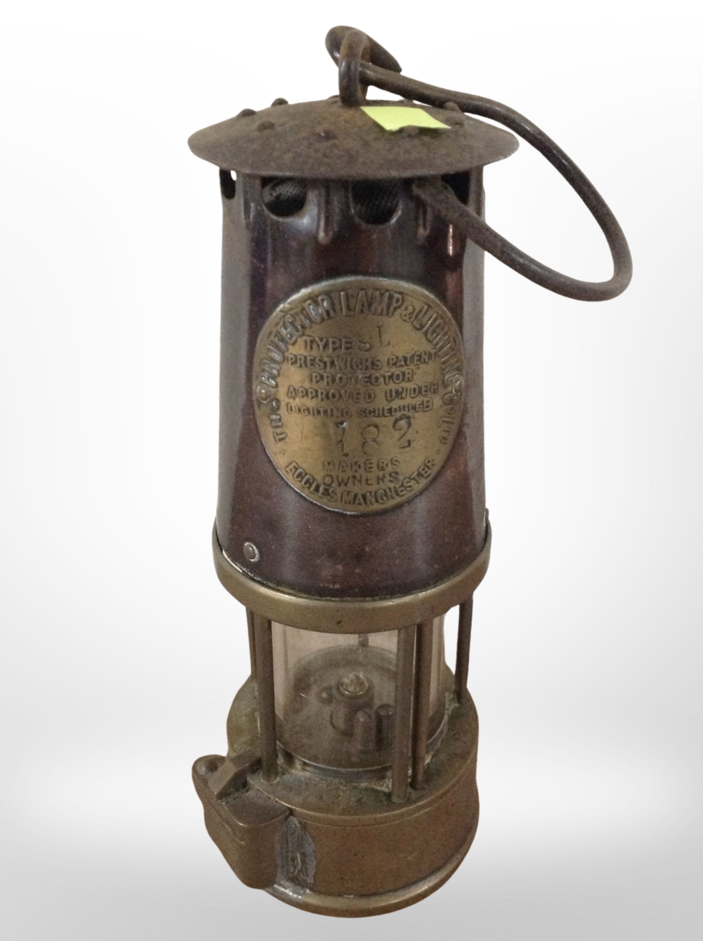 An Eccles Protector miner's lamp.